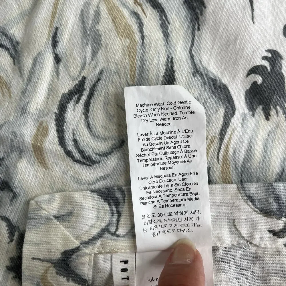 Pottery Barn cotton-linen marbled print napkins, set of 3, dinner, party, lunch.